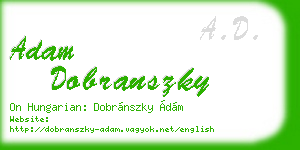 adam dobranszky business card