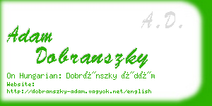 adam dobranszky business card